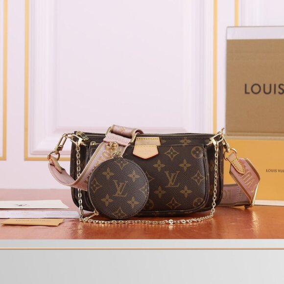 Louis Vuitton Cross-body Authentic The Multi Pochette Accessories Pink strap - Picture 1 of 10